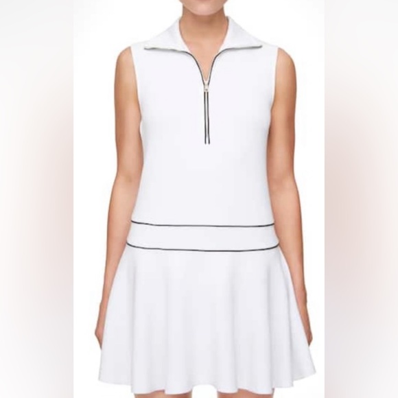 Oysho Dresses Oysho White With Black Trim Tennis Dress With